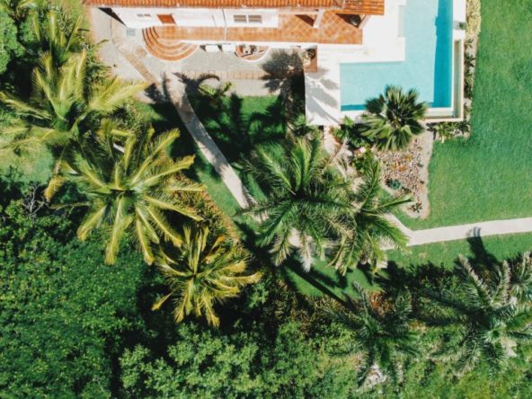 Costa Rican Real Estate - Tropical house from birds eye view