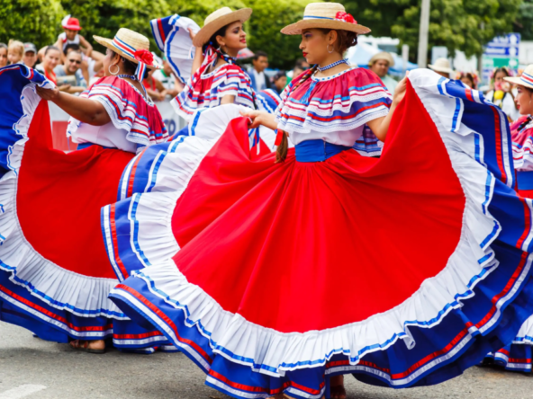 Costa Rican Traditions: A Glimpse into a Rich Cultural Tapestry - ladies in traditional dress at parade